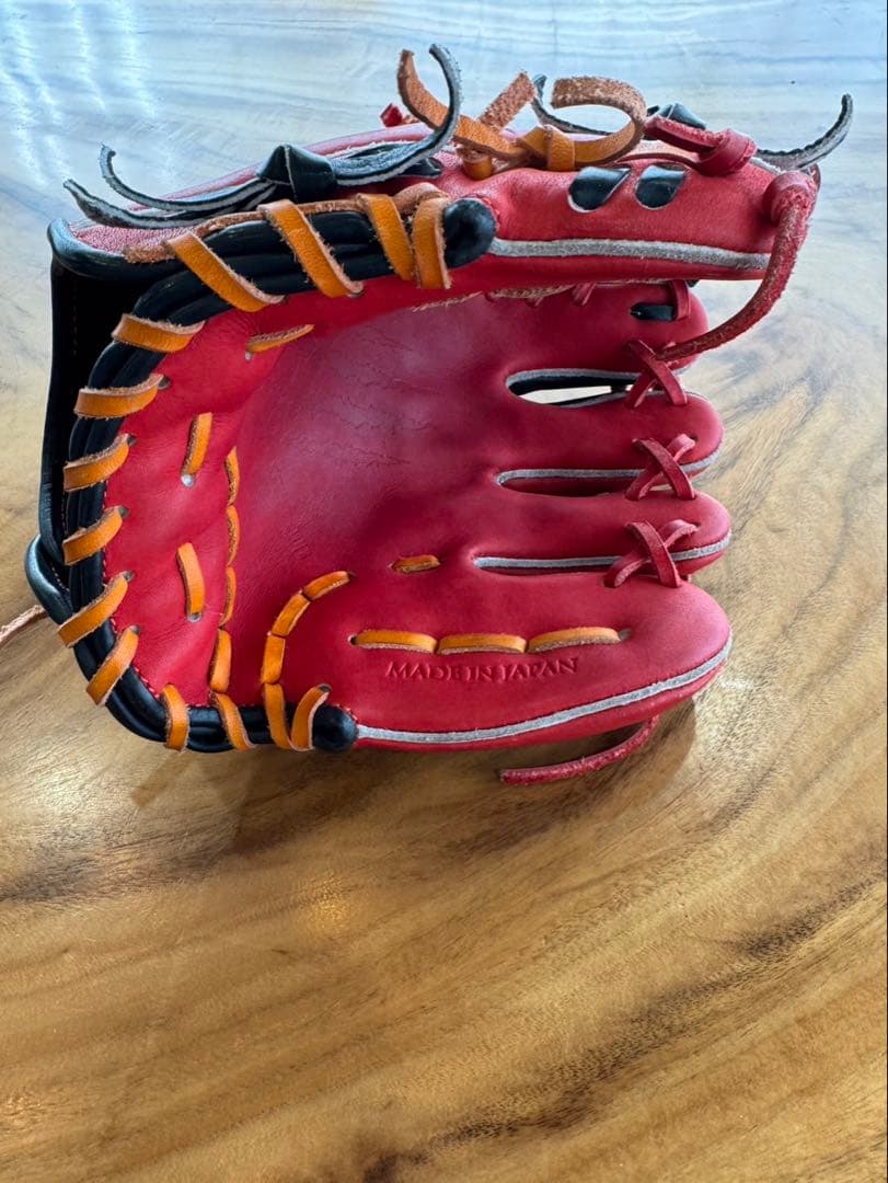 赤黒レザー　トレーニンググローブ