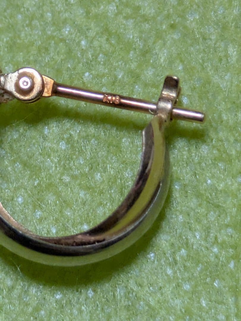 K18 コンビ ルーフピアス （片耳)