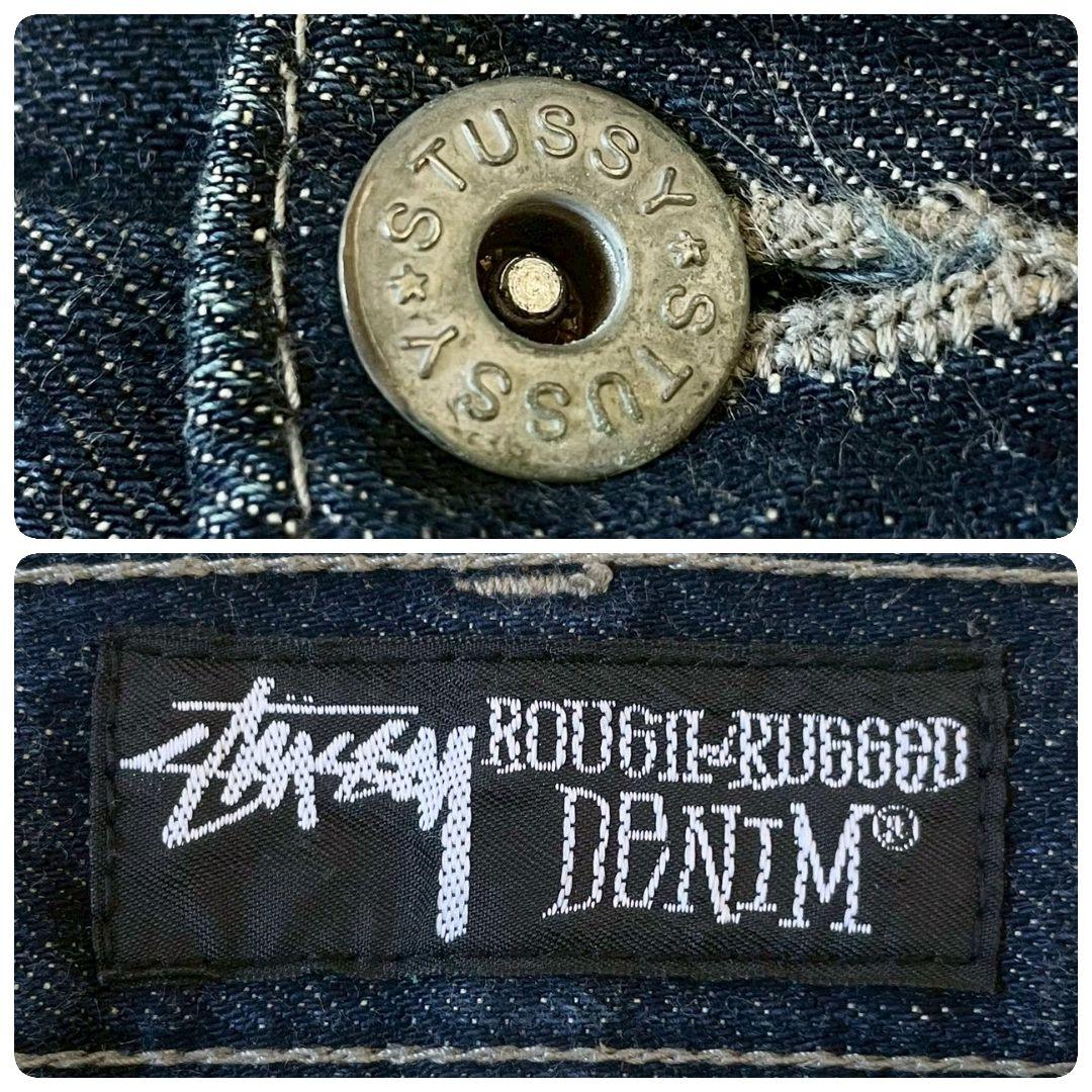 stussy ステューシー 　00s デニム　シャネルロゴ　濃紺　SSリンク