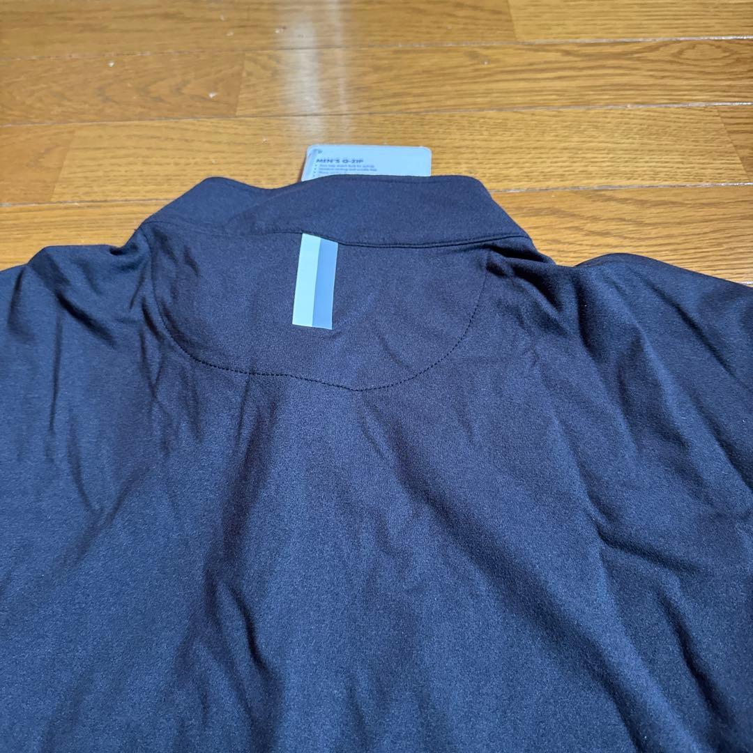 RHOBACK 黒　ハーフジップ長袖シャツ