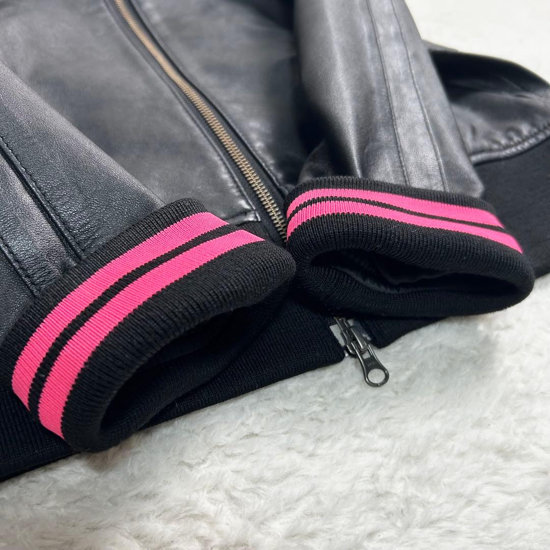 超希少✨FRED PERRY やぎ革　レザージャケット　トラックジャケット　黒