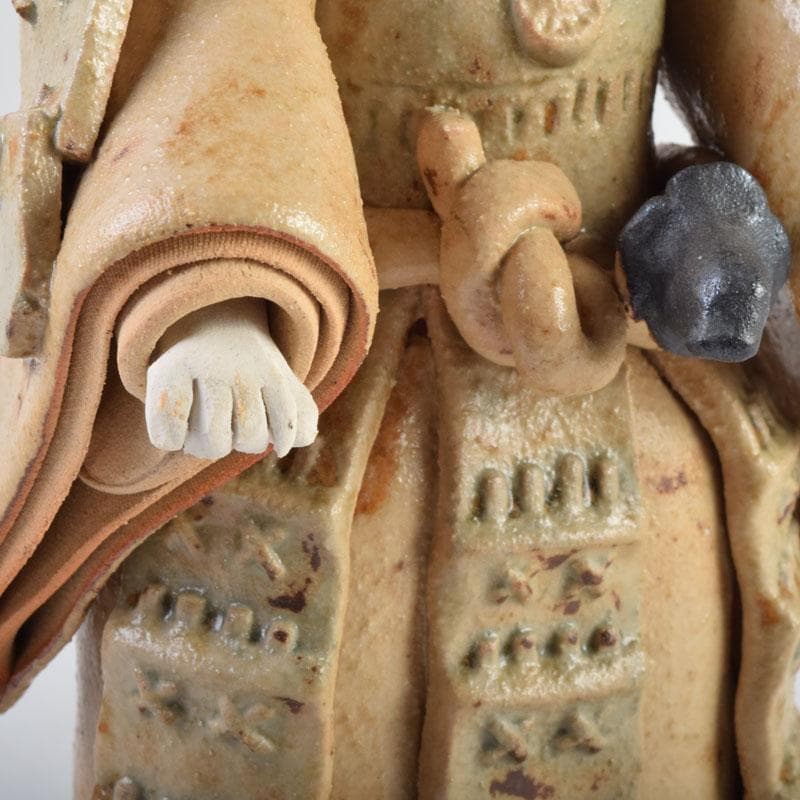 矢羽多英子作　五月陶人形　節句飾　置物　共箱　M　8732