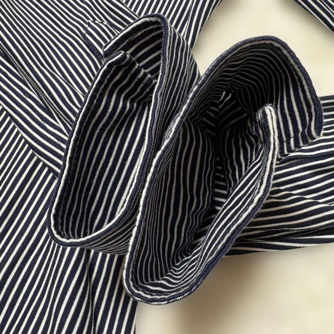 ✨現行 QR✨ポロラルフローレン ニットドレスシャツ ストライプ　L ロゴ