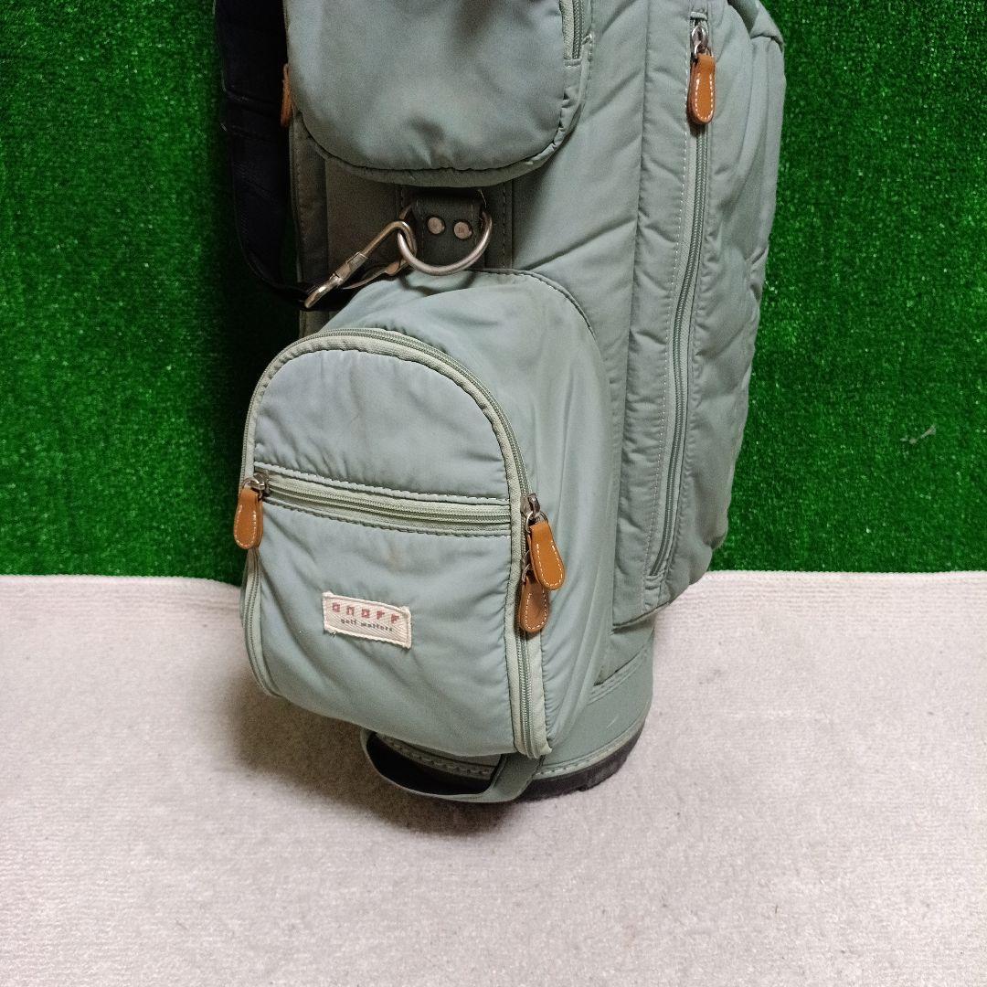 ONOFF オノフグリーン キャディバッグ 多機能ポケット付き