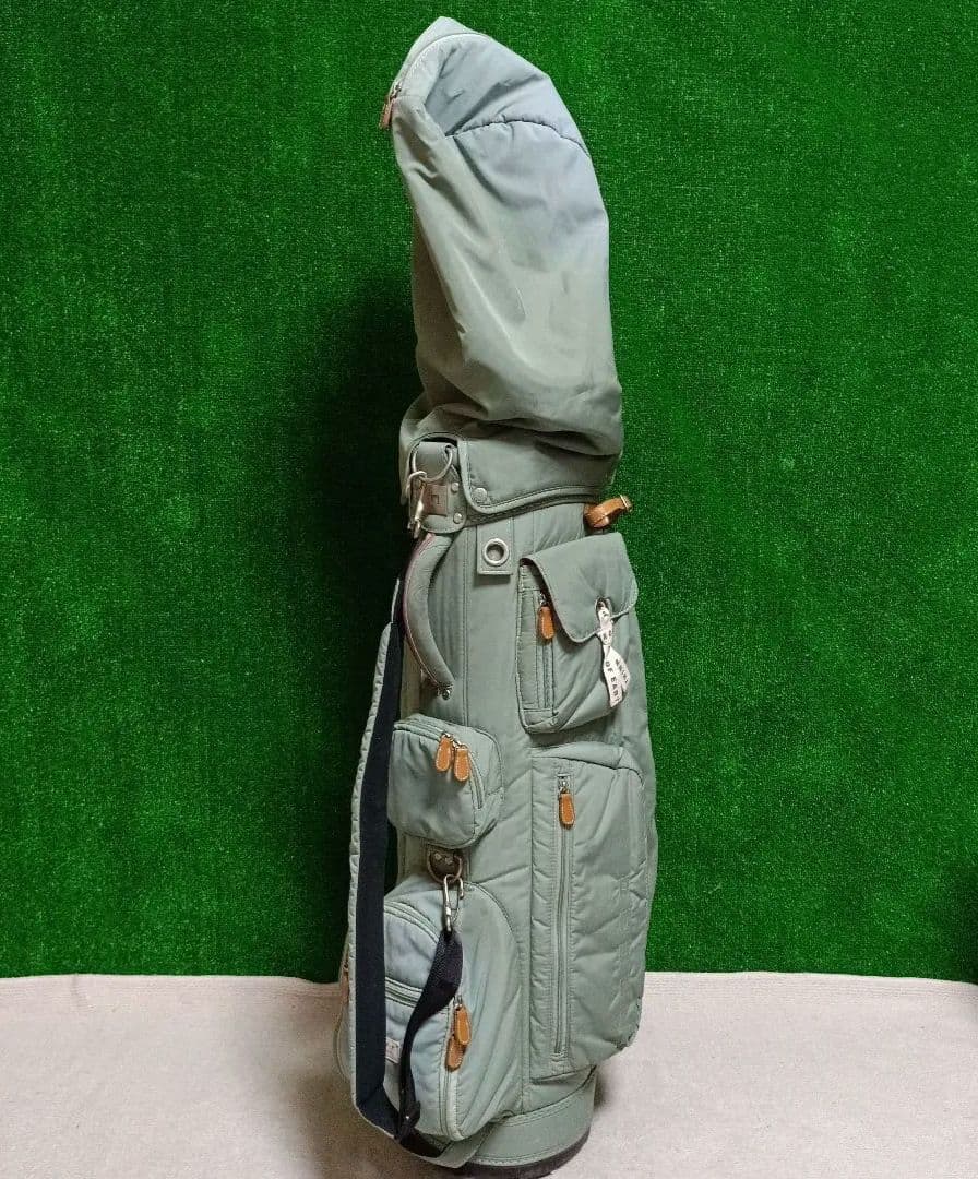 ONOFF オノフグリーン キャディバッグ 多機能ポケット付き