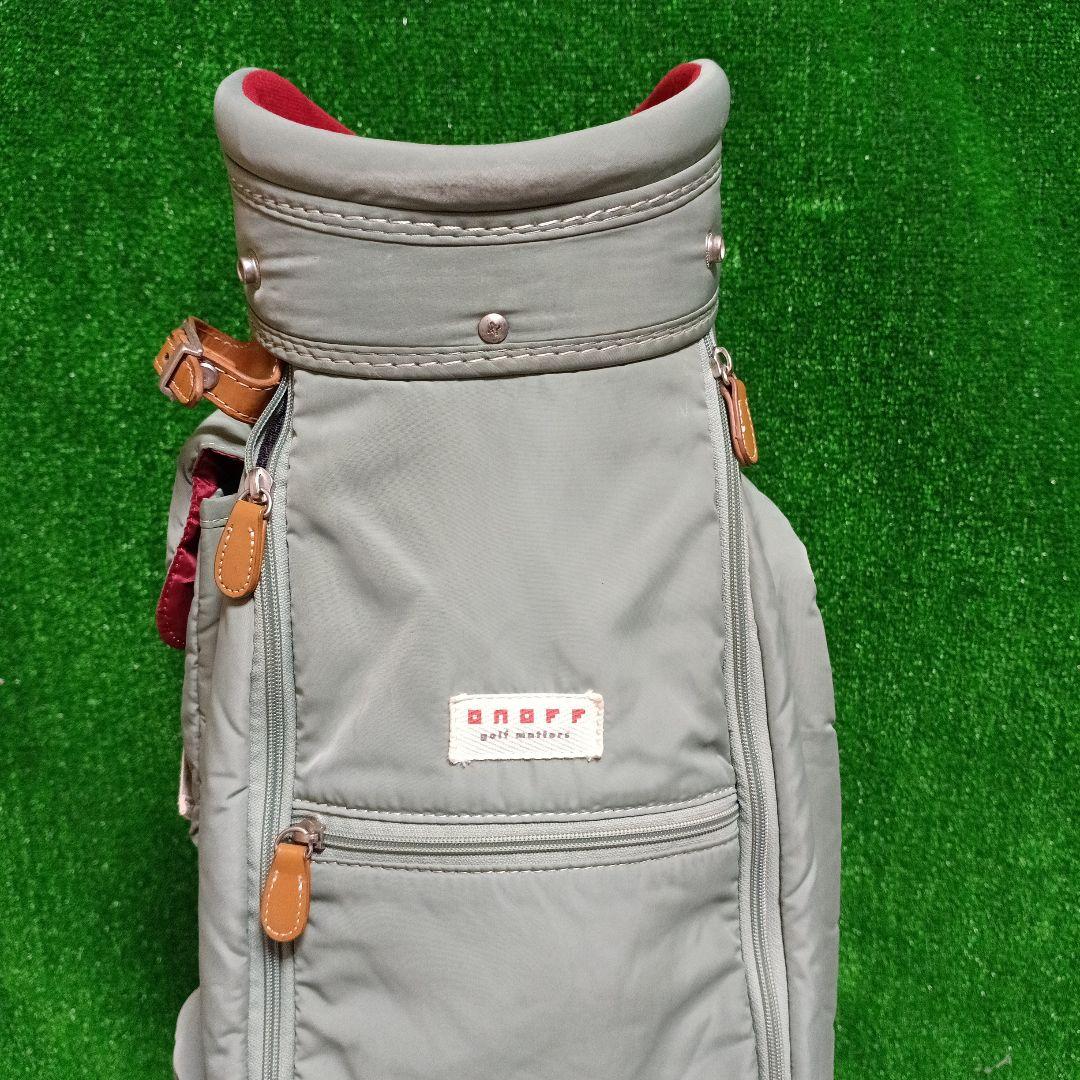 ONOFF オノフグリーン キャディバッグ 多機能ポケット付き