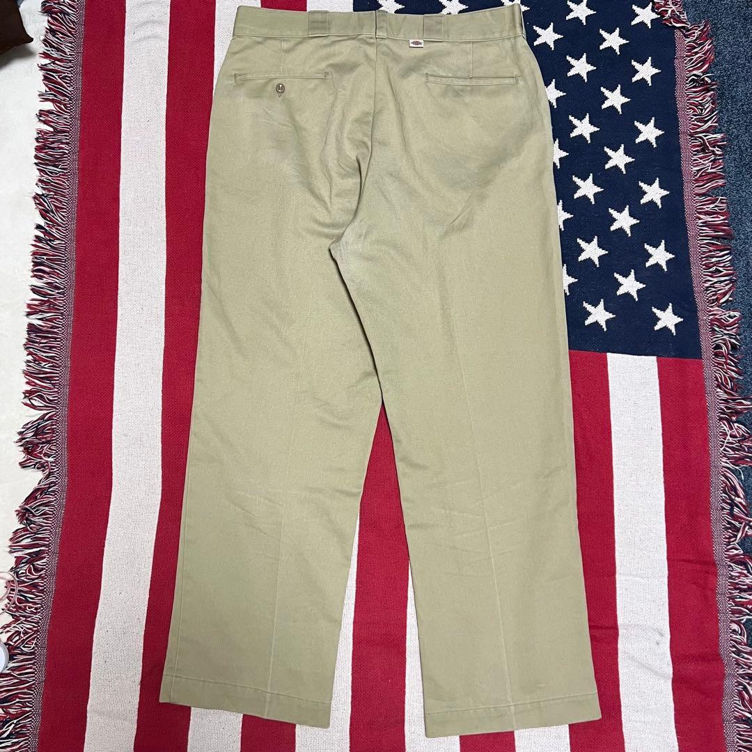 70s USA製 Dickies チビタグ ワークパンツ チノパン ベージュ