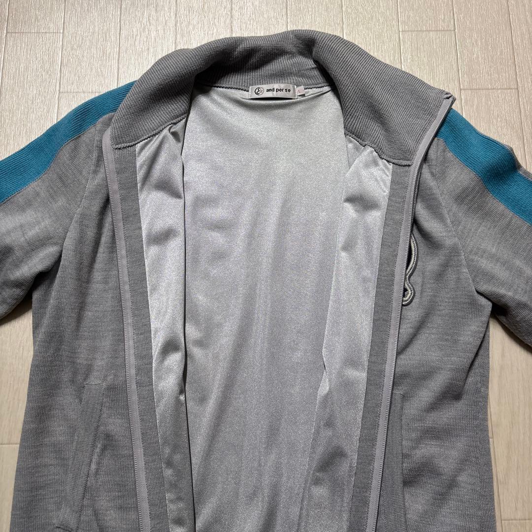 and per se グレー ジップアップジャンパー