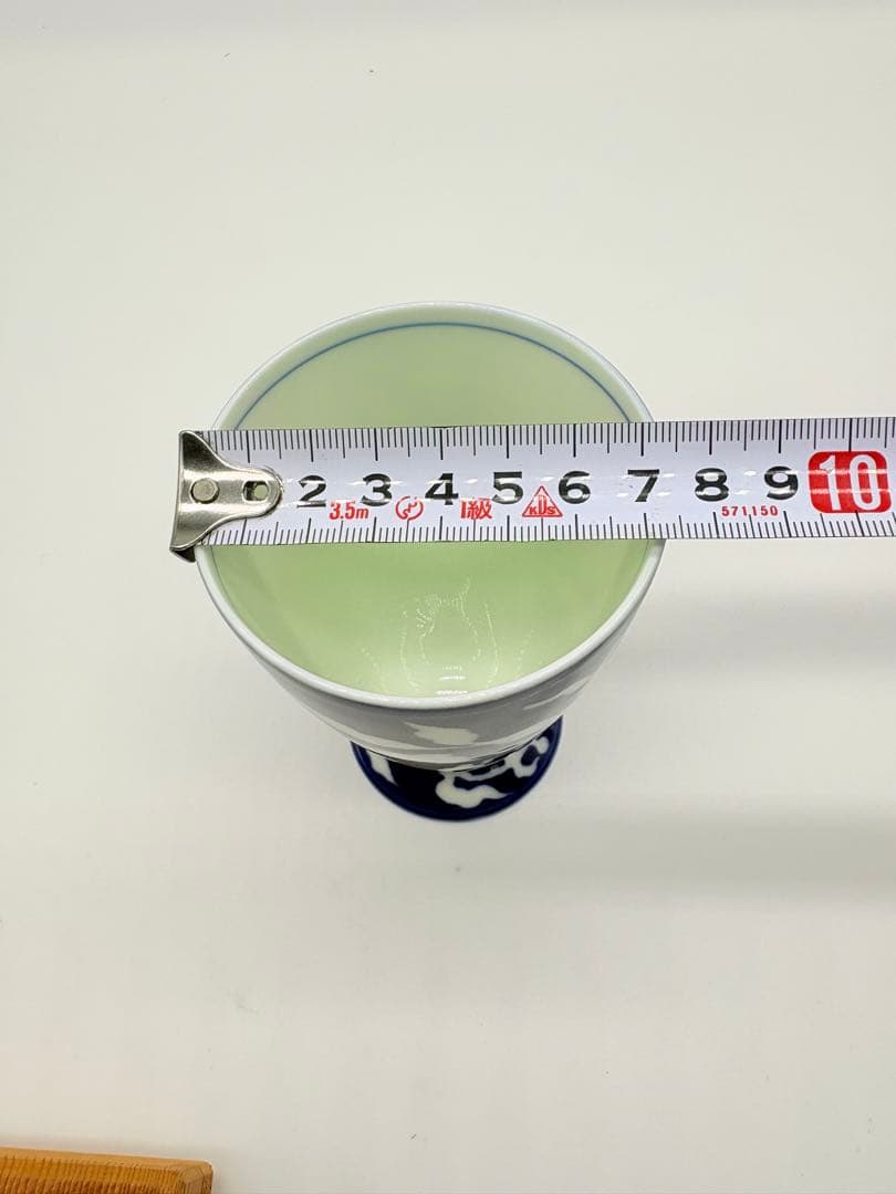 深川製磁 草花折枝白抜紋 洋酒杯　2個セット