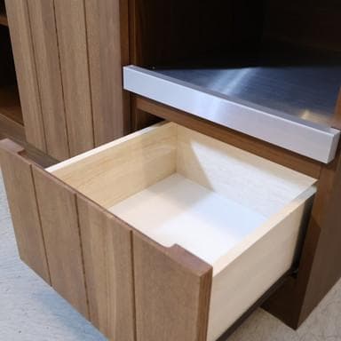 unico ウニコ ストラーダ 3面レンジボード 食器棚 キッチンボード 収納