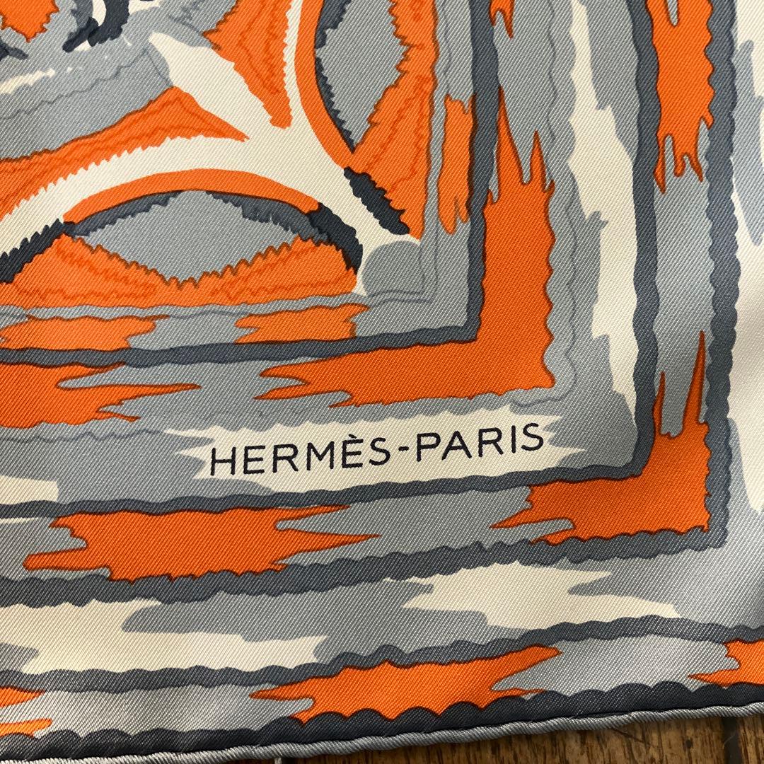 エルメス　スカーフ 90cm レア❣️ 銀座店オープン記念「GINZA2001」