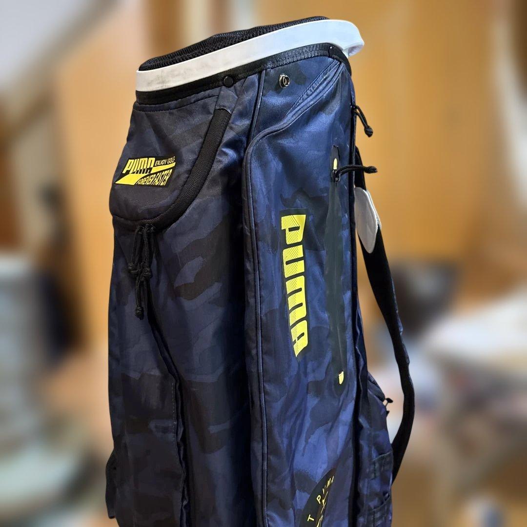 プーマ ゴルフ グラフィックカート キャディバッグ 9.5×47インチ　ネイビー