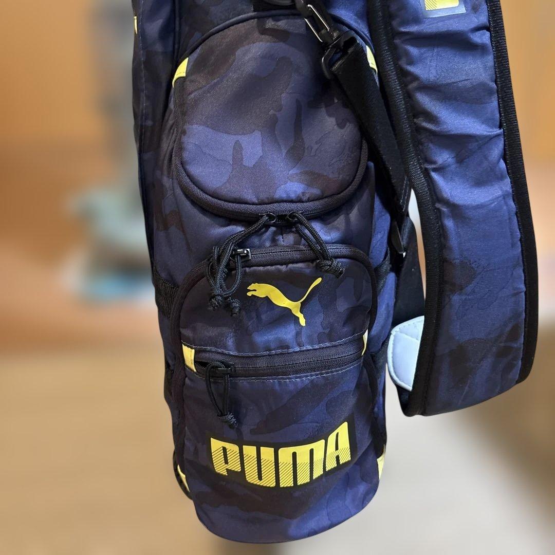 プーマ ゴルフ グラフィックカート キャディバッグ 9.5×47インチ　ネイビー