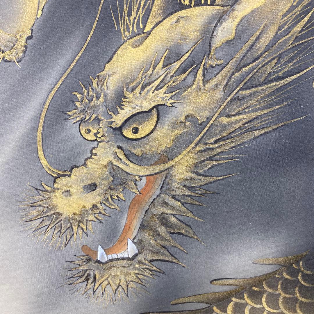 掛け軸2本 ①三宅英斎作 黄金龍王之図、②長江佳航作 種田山頭火画賛