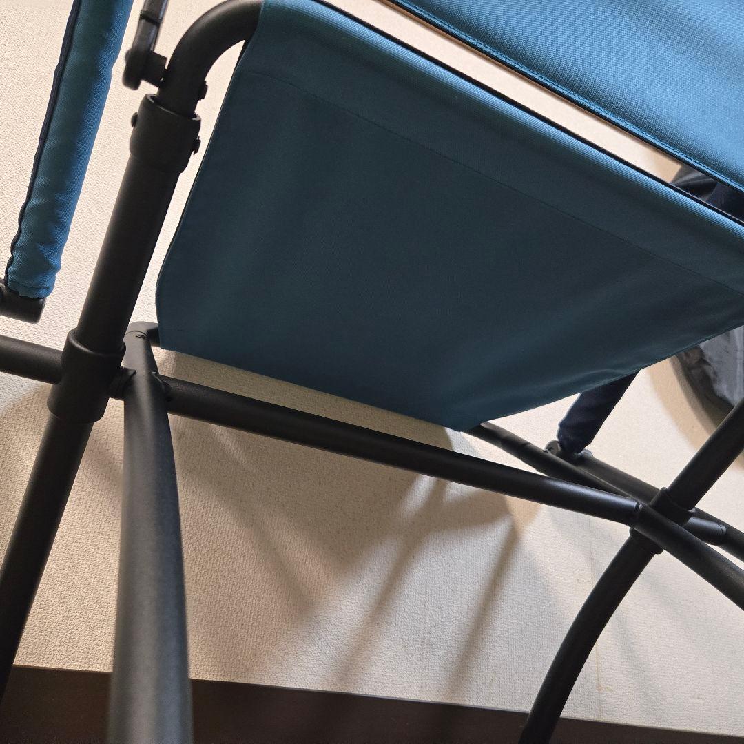 未使用級 ogawa ハイ&ロー チェア 2way ブルー 便利 機能性◎