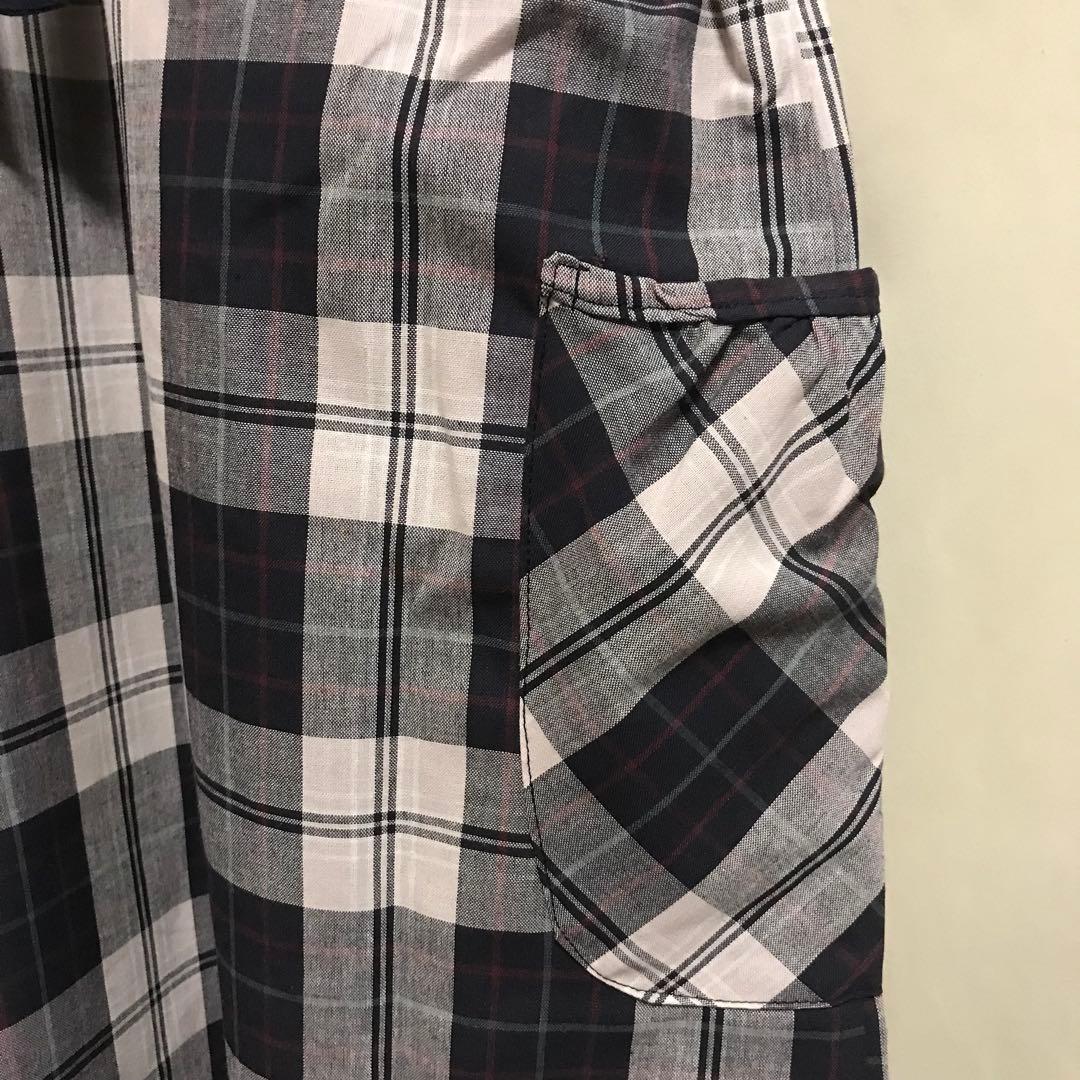 専用出品ECRU 先染め 吊紐 ワンピース エプロン チェック 新品未使用