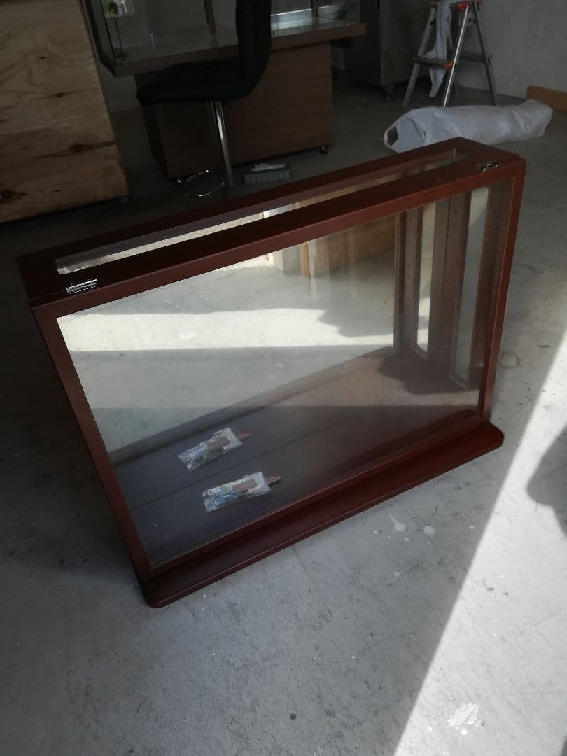 大きめ木製枠ケース　ショーケース店舗什器　送料込み