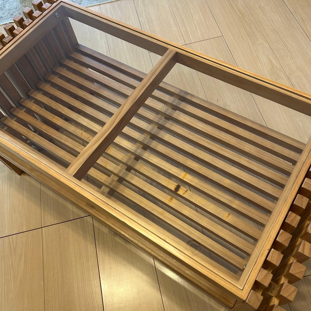 ガラステーブル おしゃれ ローテーブル 木製 北欧 ホテルライク