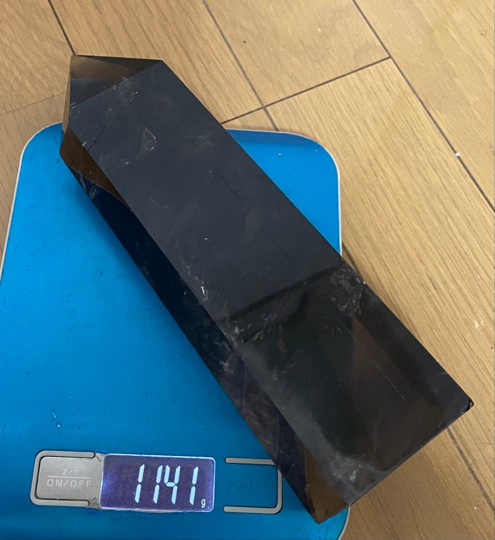 スモーキークォーツ タワー ポイント クリスタル 虹入茶水晶 幸運 レインボー