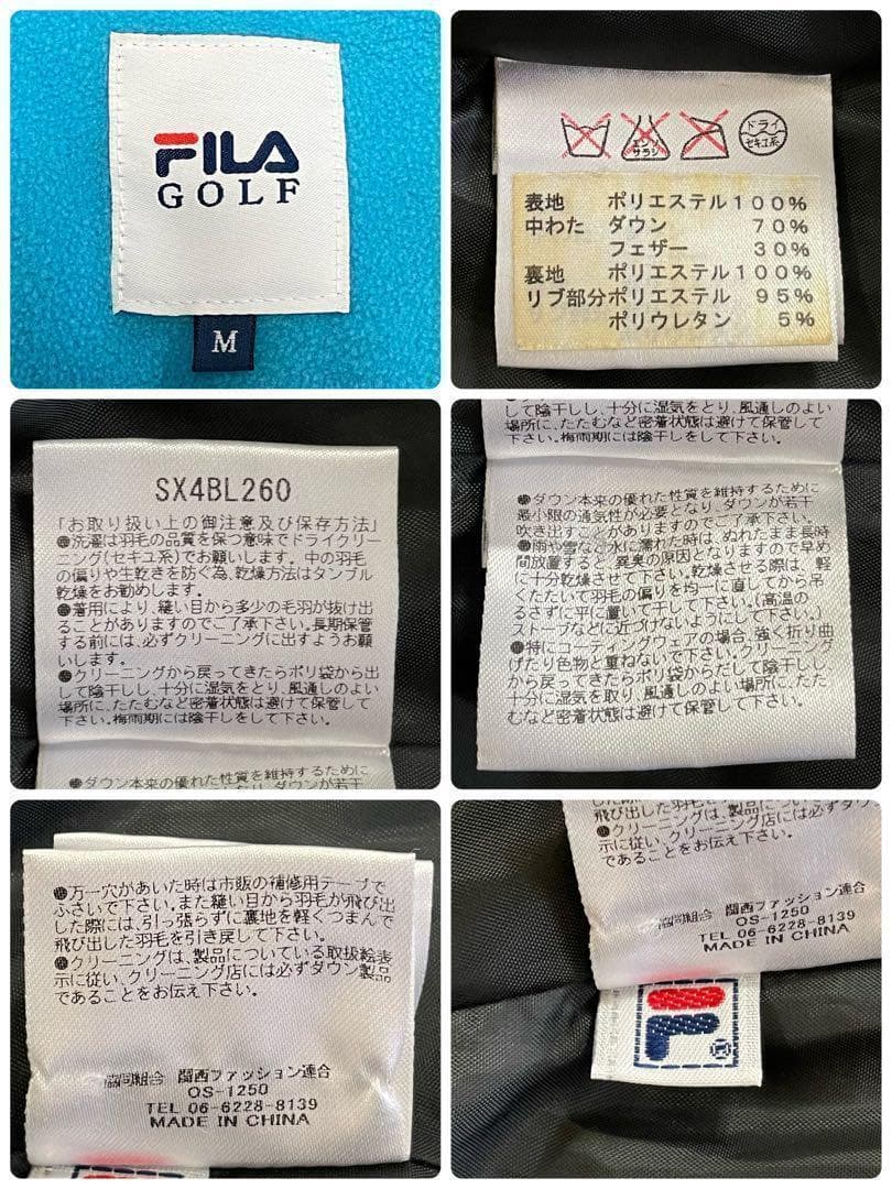 FILA GOLF　フィラ　ダウンジャケット　ロング　ゴルフ　肉厚　古着女子　M