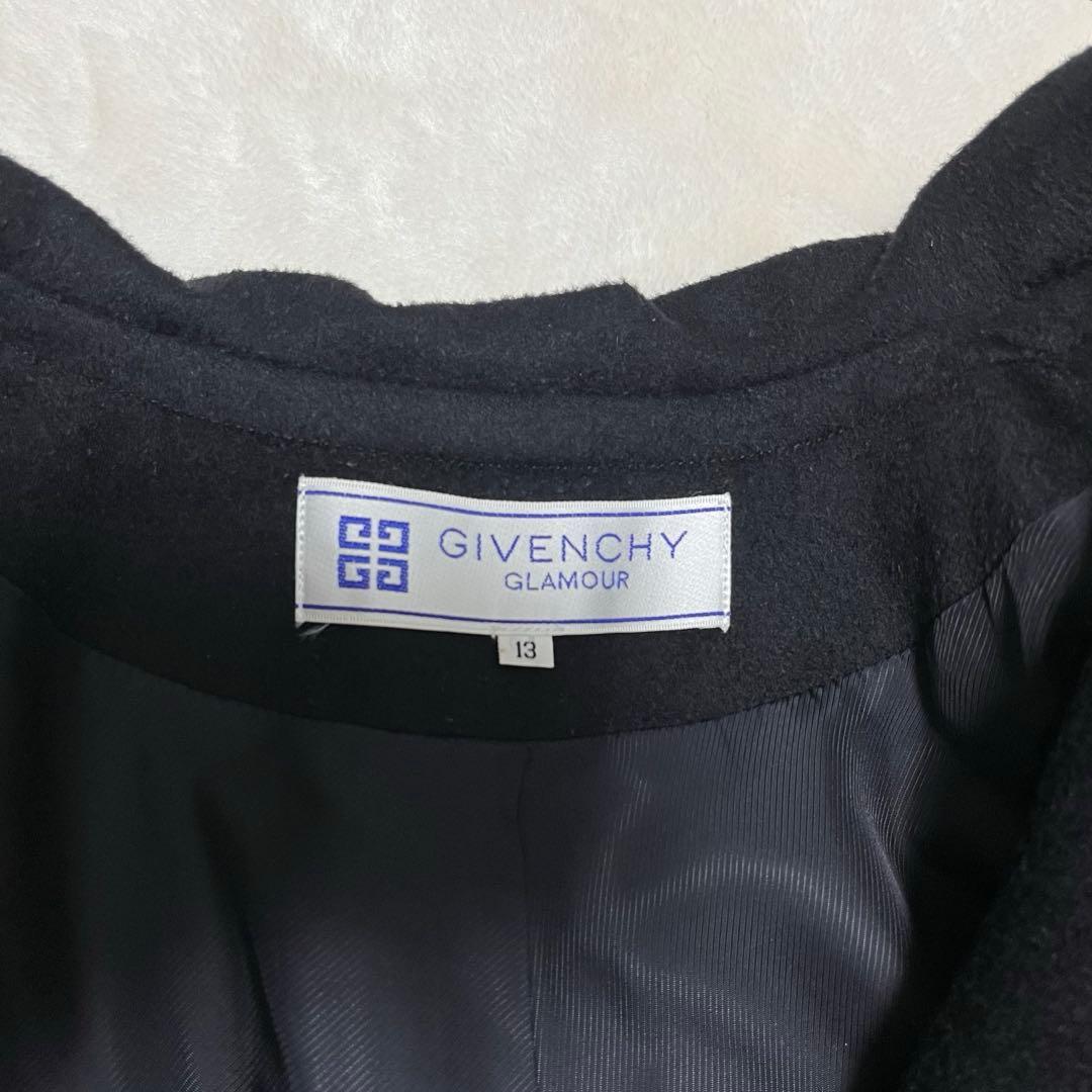 極美品✨ジバンシー　カシミヤウール　女優襟ケープ　ポンチョ　ブラック　XL