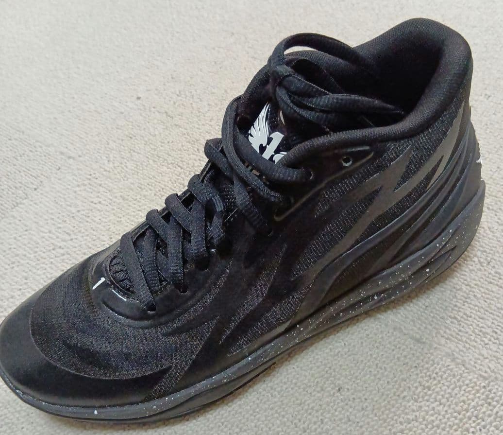 超美品PUMA Melo ブラックバスケットシューズ