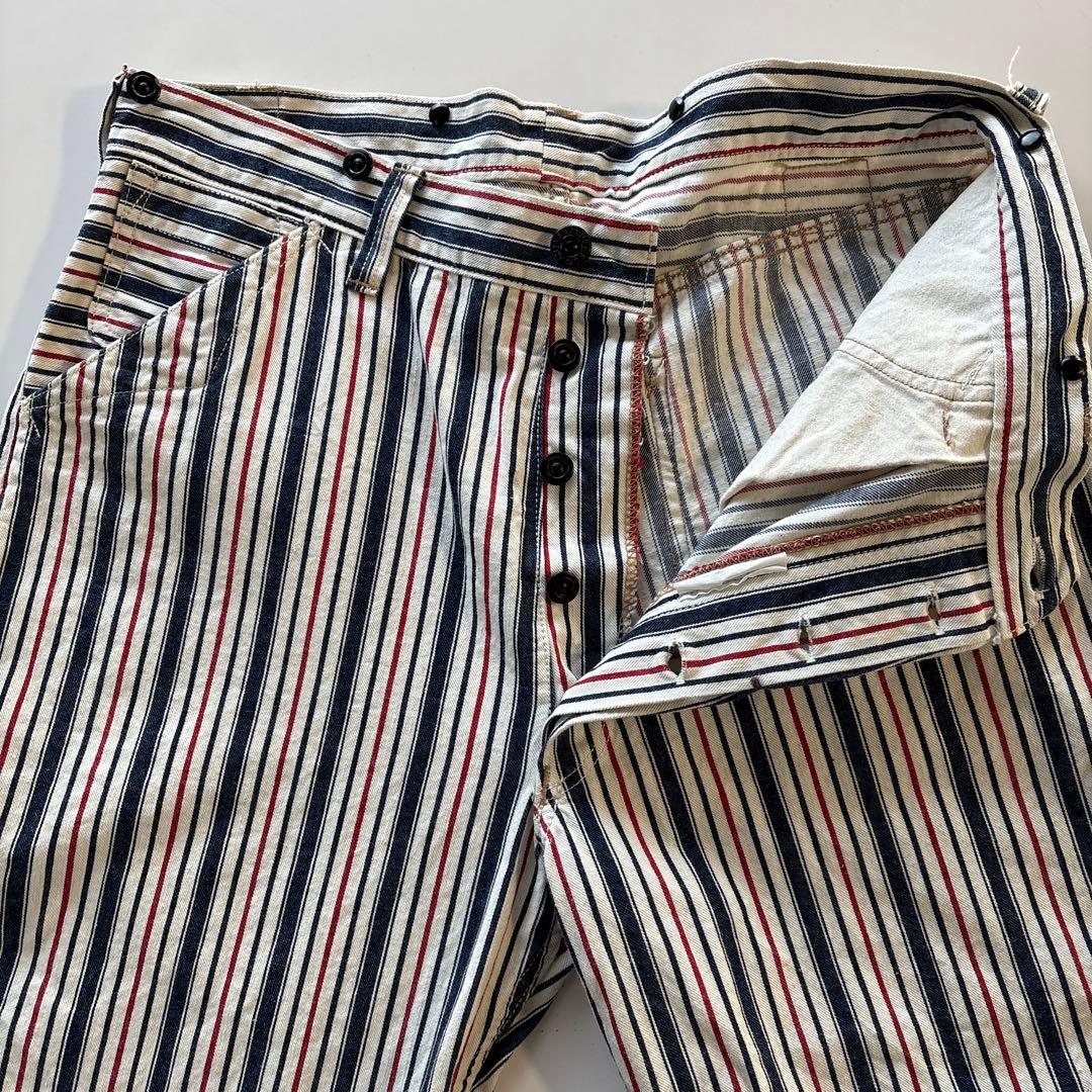 【新品未使用】激レア　ダブルダイアモンドシンチバックマルチストライプパンツ