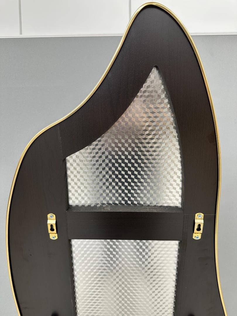 鏡　姿見　スタンドミラー　ウェーブミラー　ゴールド