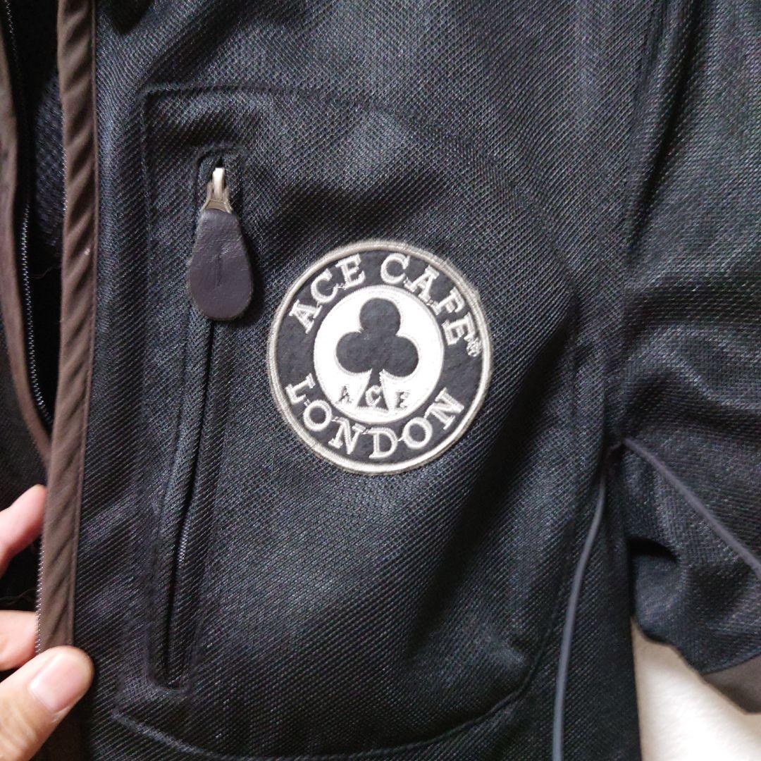 エースカフェロンドン ストリートメッシュ ライダース Lサイズ 黒。