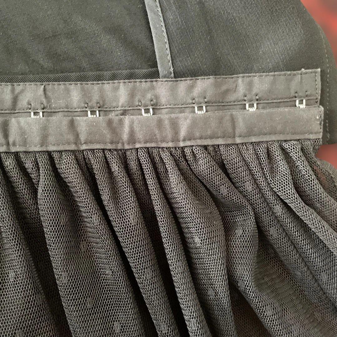 doramidragon：リミフゥ 水玉黒レース付きブラックベスト