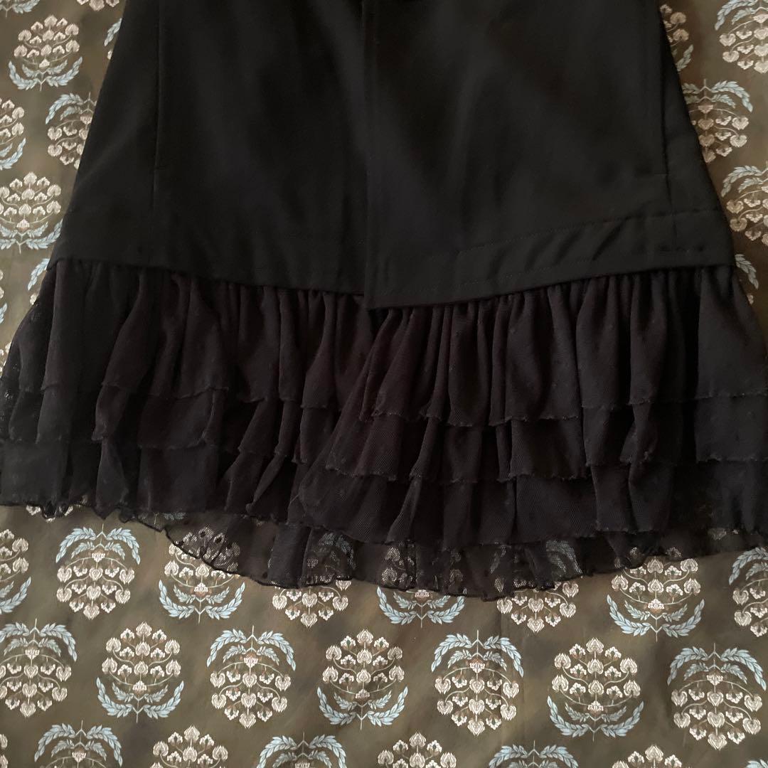 doramidragon：リミフゥ 水玉黒レース付きブラックベスト