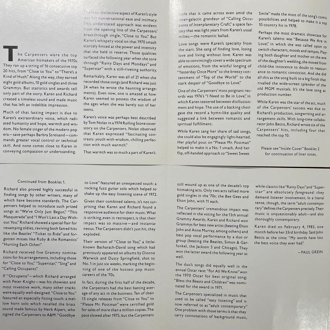 Carpenters／Yesterday Once More／CD2枚／激レア