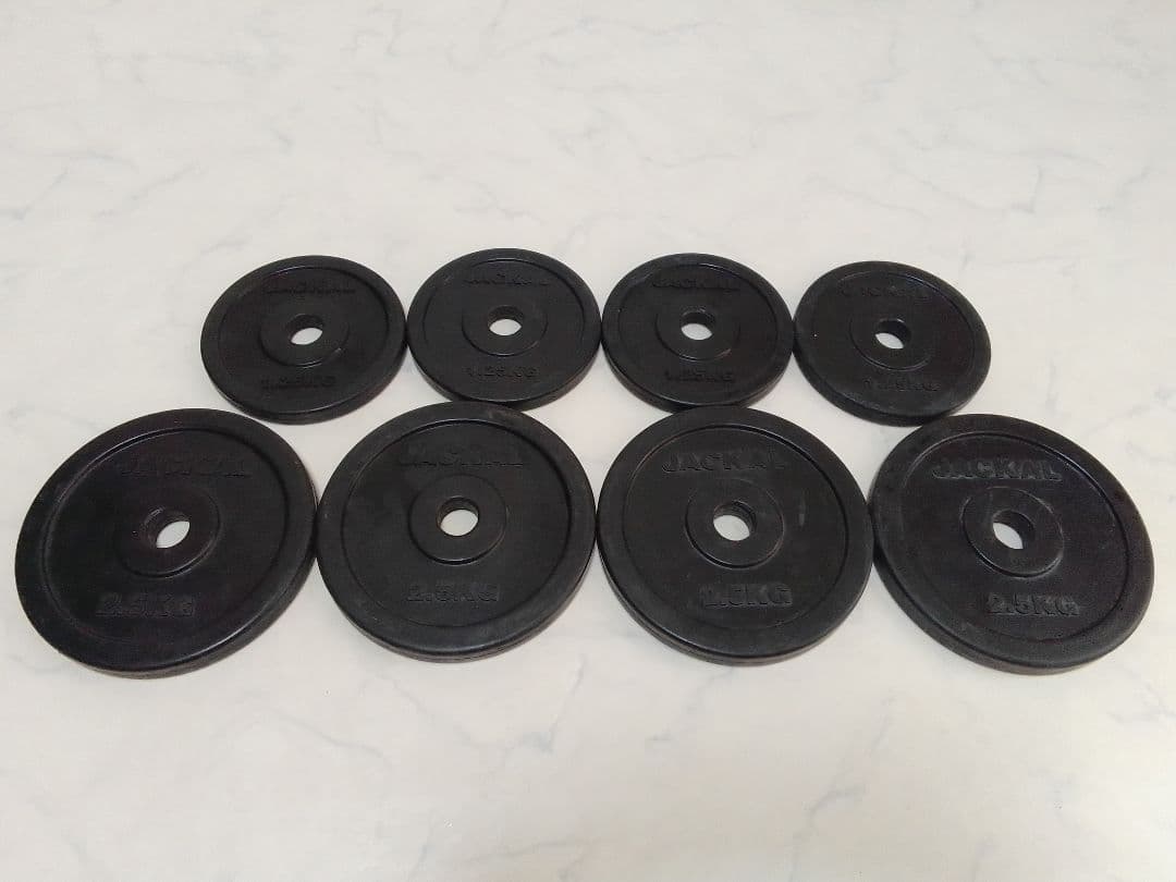 プロボディ JACKAL ラバープレート ダンベル 約20kg 28mm セット