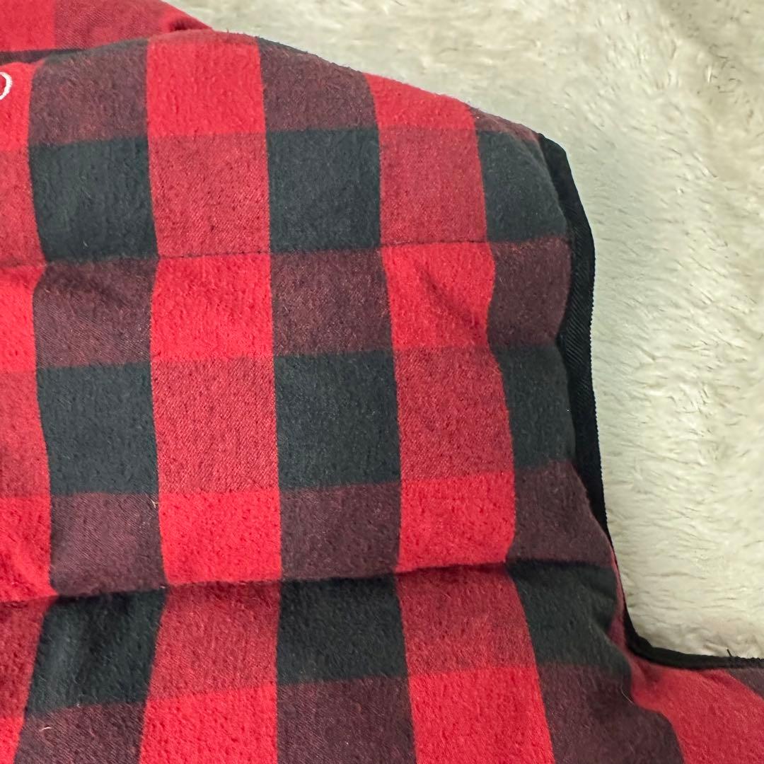 ベル 様用STÜSSY 赤・黒チェック ダウンベスト ビッグサイズ XL