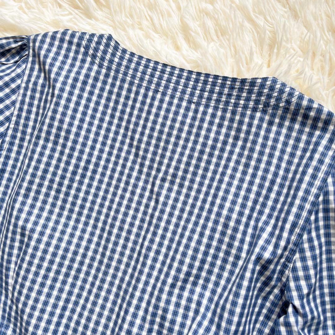 美品✨ポロラルフローレン ギンガムコットンラップドレス　中村アン着用　洗える　L