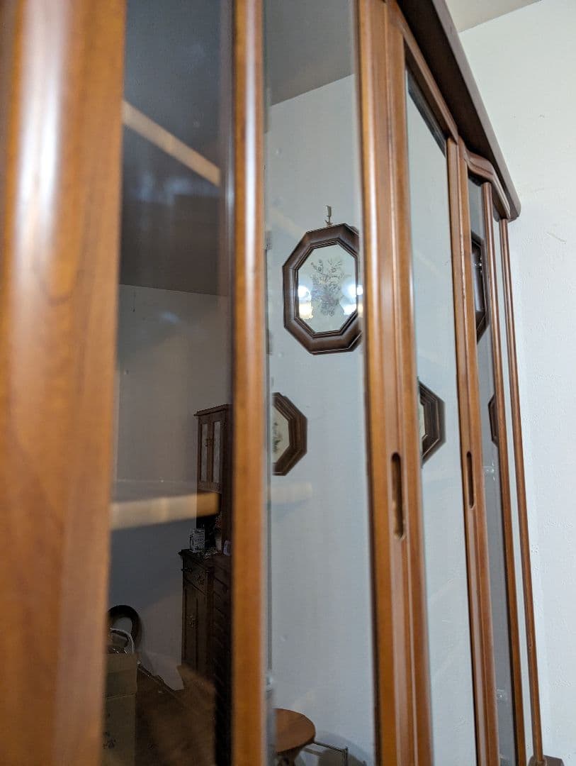 120cm幅 食器棚 ブラウン 引き出し 茶色