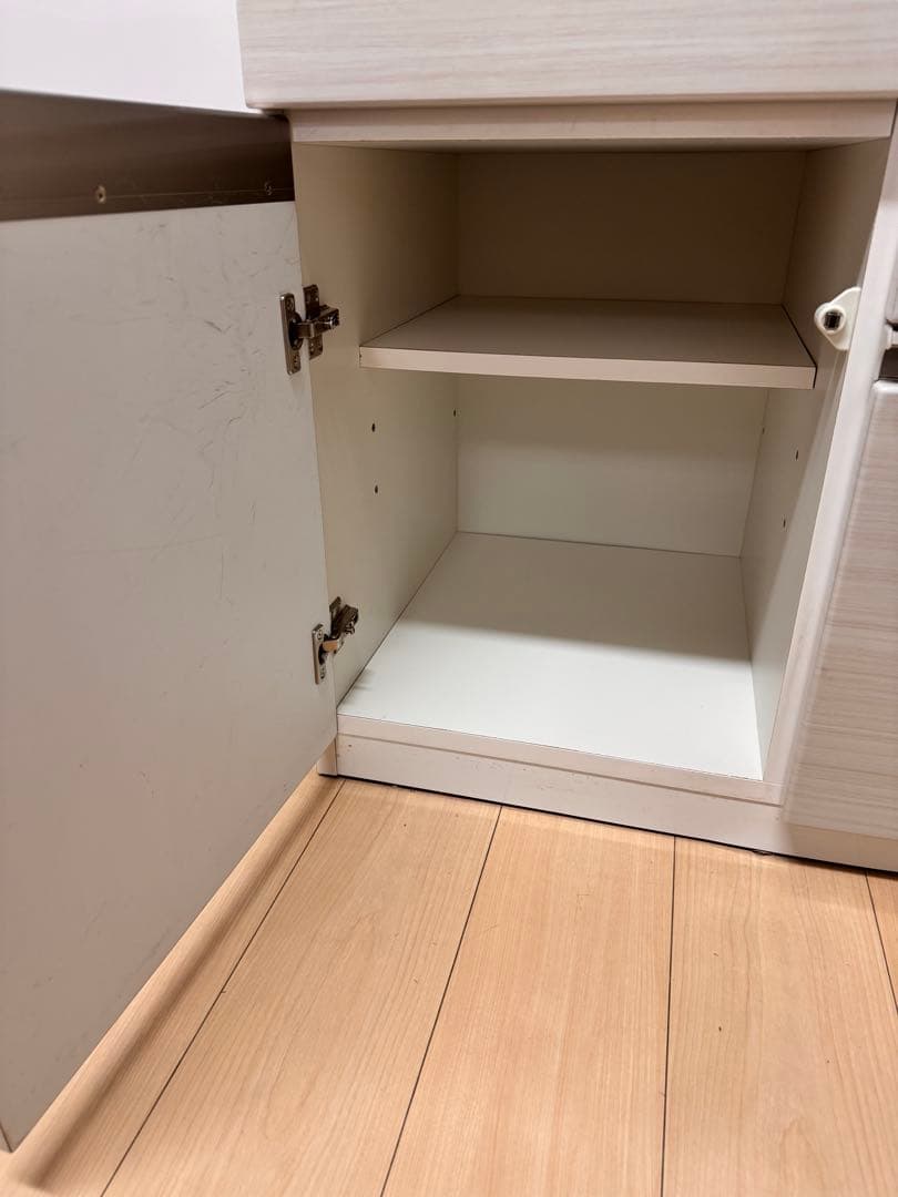 3/15日まで 食器棚 キッチンボード 120 ホワイト【直接取引可／新座市】