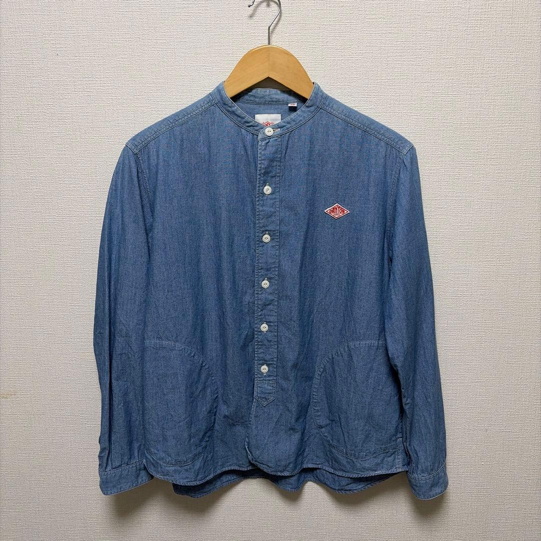 春物　ダントン　バンドカラー　シャツ　38