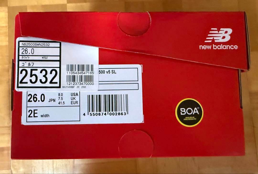 2500 v5 SL Boa@ UG2500B2E 26.0cmゴルフシューズ