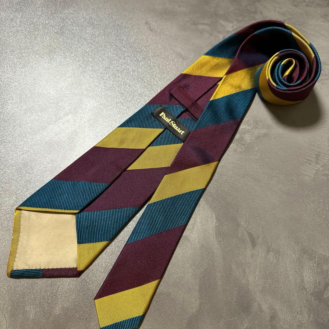 美品　ポールスチュアート　PaulStuart レジメンタル　ネクタイ