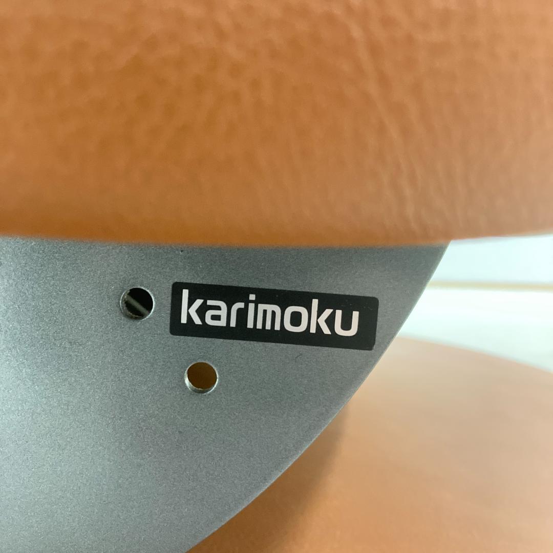 【カリモク】本革　リクライナー　回転　リクライニングソファ　パーソナルチェア