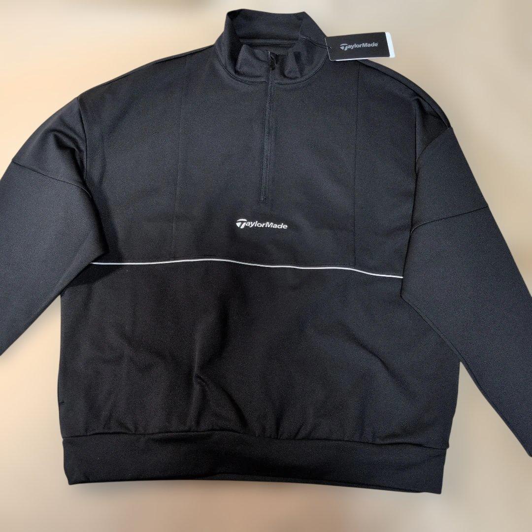 テーラーメイド:メンズ:Lサイズ:ハーフジップ　ジャケット:黒