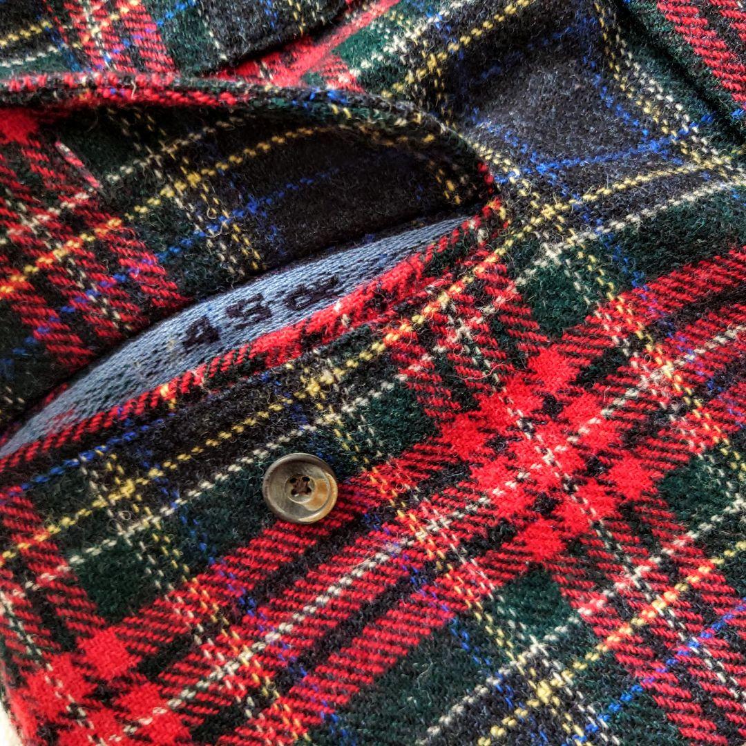 45R タータンチェック ベスト 大きいサイズ 4 ウール 45rpm