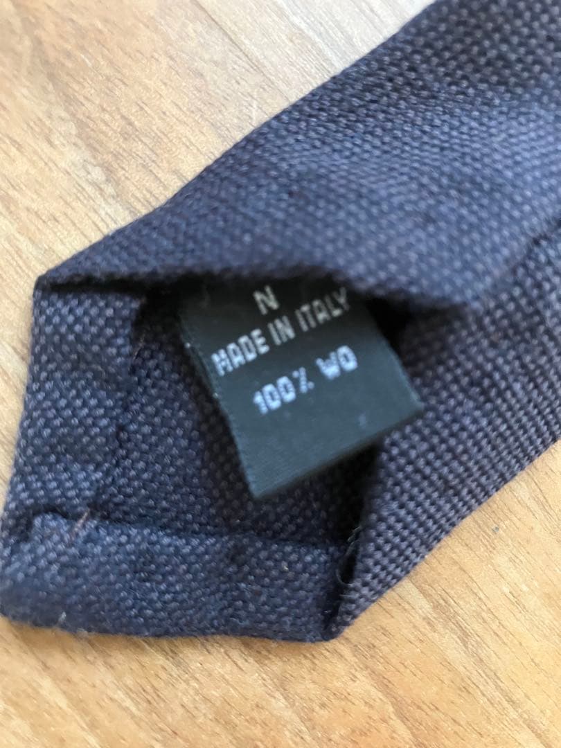 E.MARINELLA（マリネッラ）ネイビーウールタイ　未使用