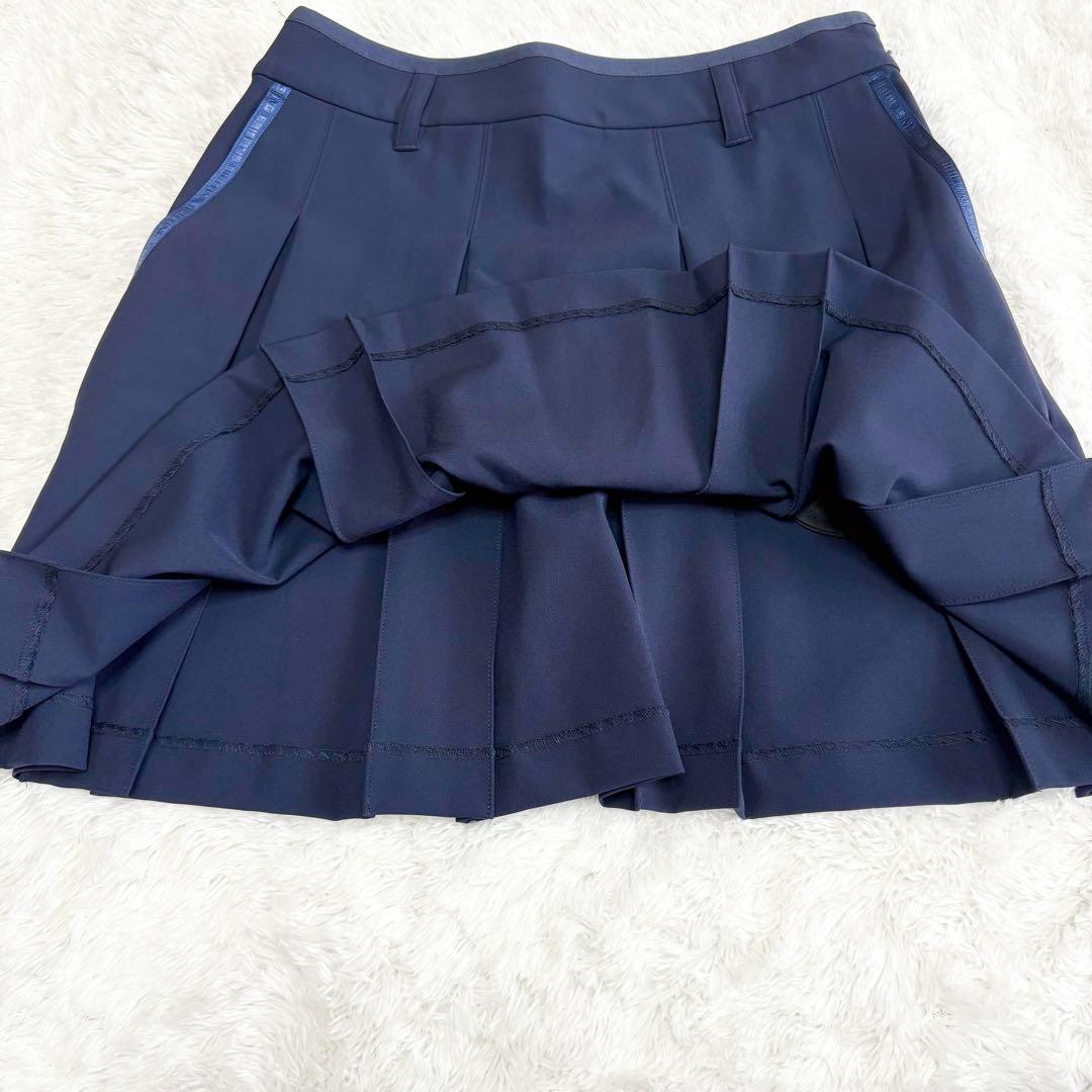 25SS BRIEFING GOLF ロゴテープ　プリーツ　スカート　ネイビー