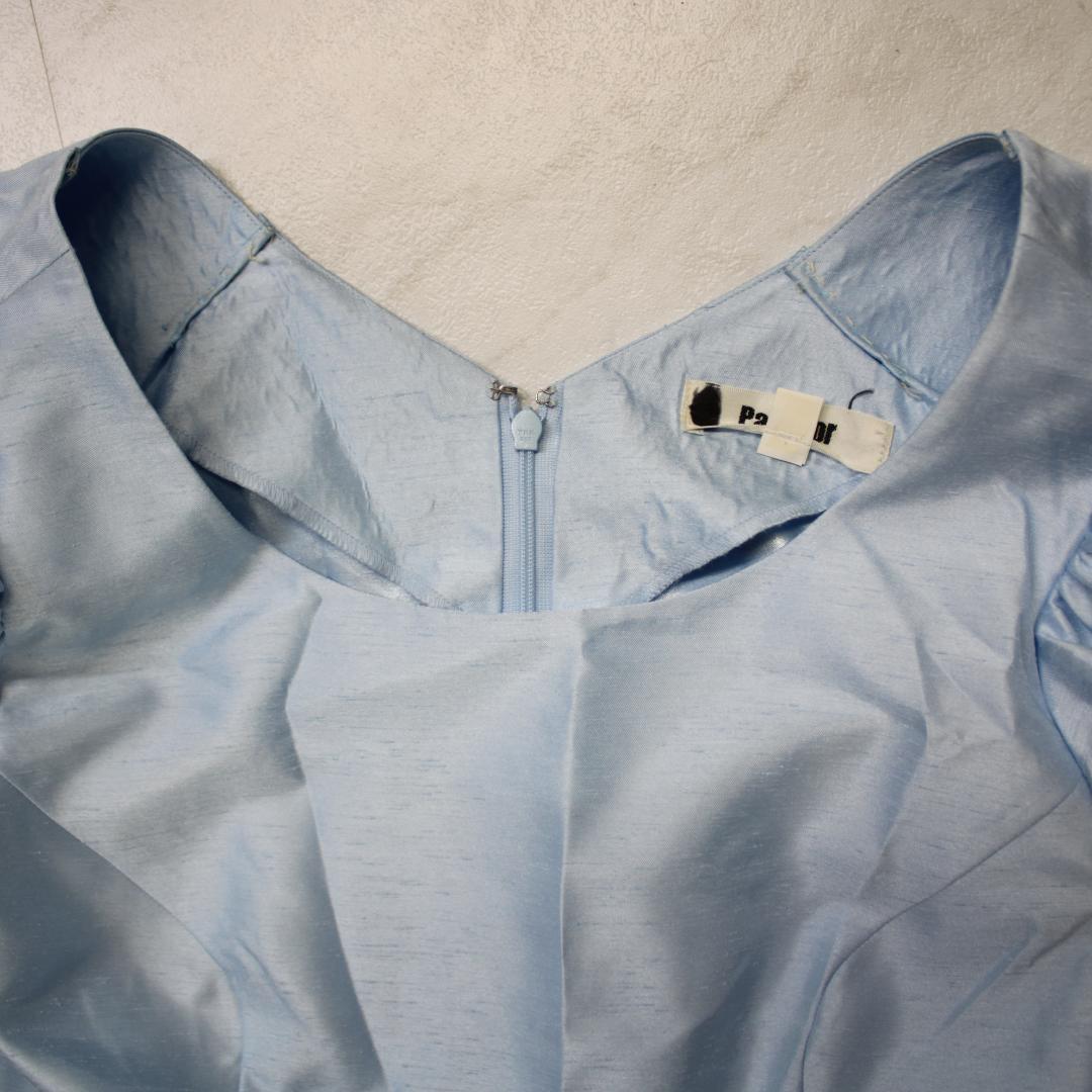 【日本製 フラダンス衣装】スカイブルー Paondor ワンピース ドレス 青