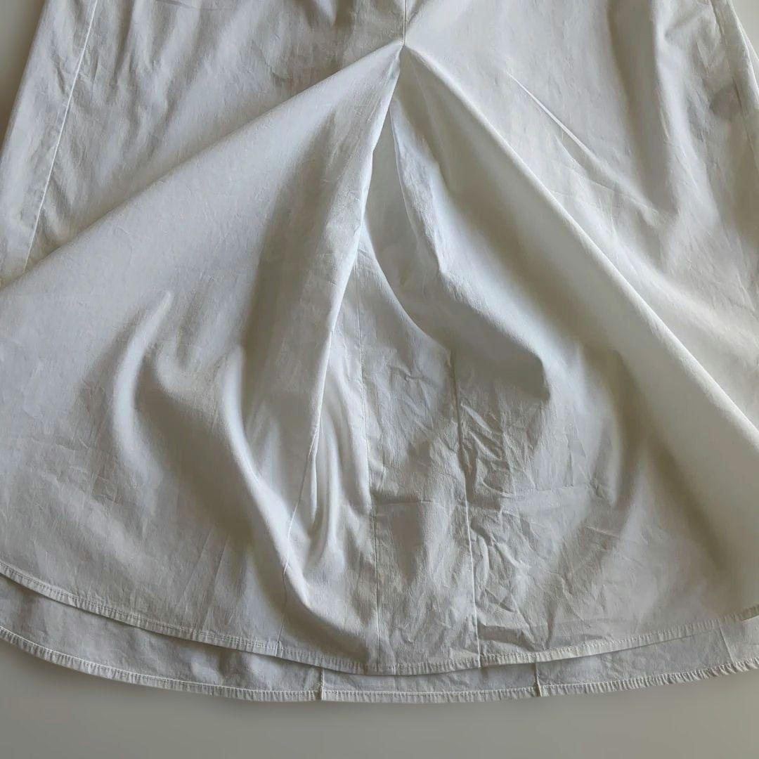 エンフォルド ドッキングワンピース ニット シャツ マキシ フレア 38 黒 白