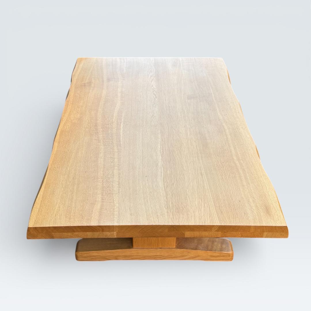 【名作】柏木工(KASHIWA) ナラ無垢材 センターテーブル 耳付き 飛騨家具
