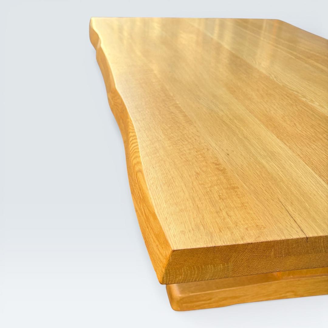 【名作】柏木工(KASHIWA) ナラ無垢材 センターテーブル 耳付き 飛騨家具