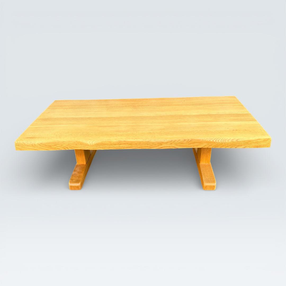【名作】柏木工(KASHIWA) ナラ無垢材 センターテーブル 耳付き 飛騨家具